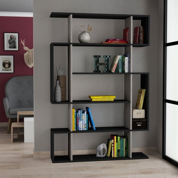 Bibliotecă Homitis Mito, gri antracit-image-1