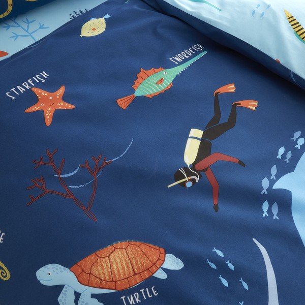 Lenjerie de pat pentru copii 200x135 cm Ocean Life - Catherine Lansfield-image-4