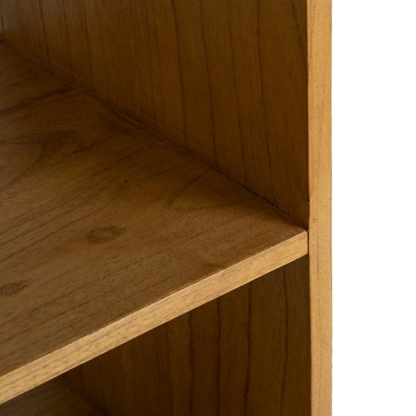 Bibliotecă în culoare naturală din lemn de mindi 90x150x40 cm Lysa – Ixia-image-4