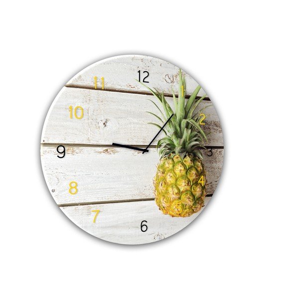 Ceas de perete Styler Glassclock Pineapple, ⌀ 30 cm-image-2