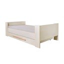 Pat pentru copii  bej cu spațiu de depozitare fără somieră 90x200 cm Kids – Roba