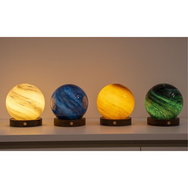Decorațiune luminoasă maro închis/în culoare naturală închisă cu USB ø 12 cm Stellar Ocean – Gingko-image-1