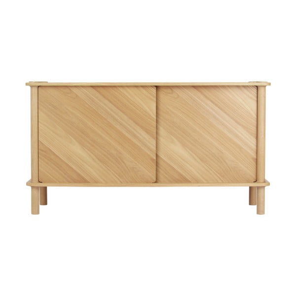 Comodă în culoare naturală din lemn de stejar cu ușă glisantă 135x73,5x48 cm Italic – UMAGE-image-3