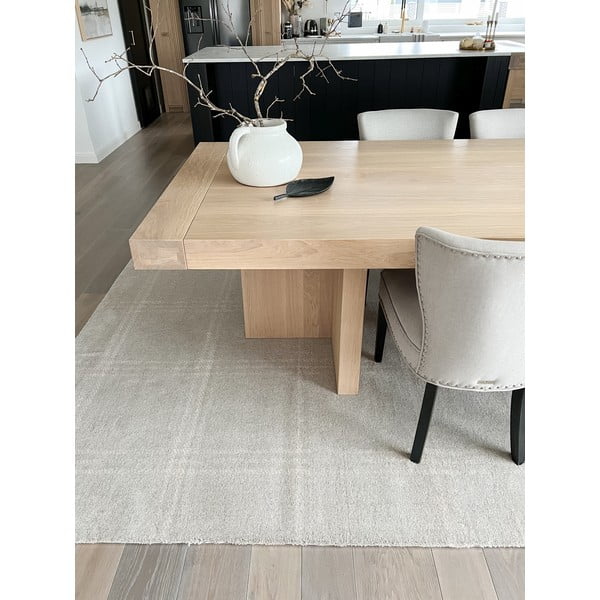 Covor crem din lână 200x300 cm Calisia M Grid Prime – Agnella-image-2