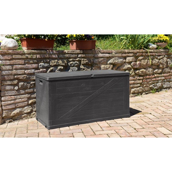 Cutie de depozitare pentru grădină gri antracit Wood – Toomax-image-1