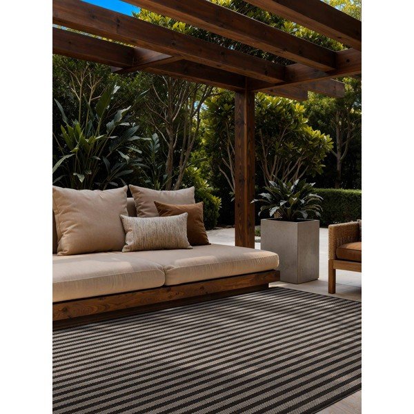 Covor pentru exterior și interior negru/crem 120x170 cm Haringey Linley – Ted Baker-image-1