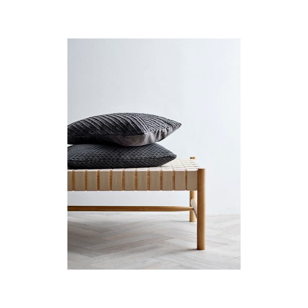 Pernă din bumac Södahl Diagonal, 40 x 60 cm, gri închis-image-2