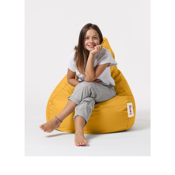 Fotoliu bean bag galben Drop – Floriane Garden-image-1