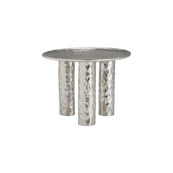 Măsuță de cafea argintie rotundă din aluminiu ø 60 cm Art – Ellos Home-image-2
