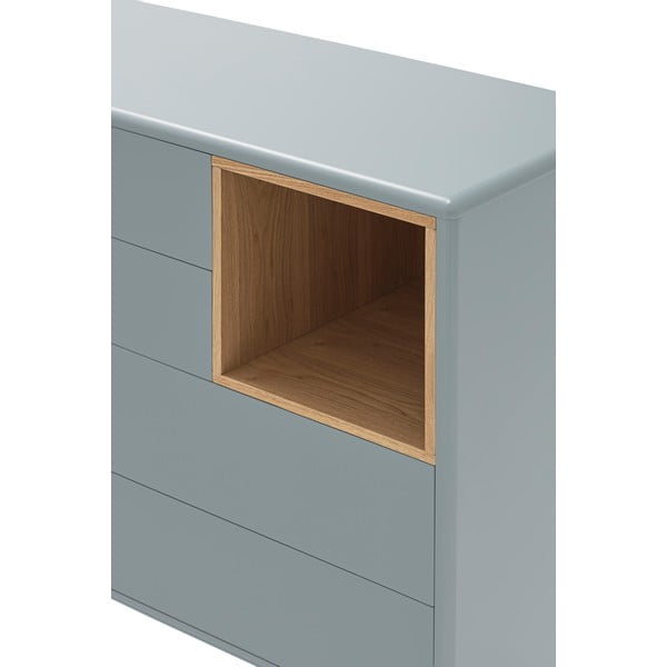 Comodă albastră/gri joasă 90x90 cm Corvo – Teulat-image-4