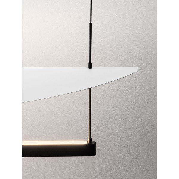 Lustră albă/negru-mat LED cu intensitate reglabilă din aluminiu Diona – Nova Luce-image-2