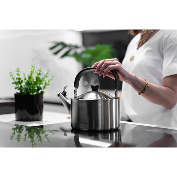 Ceainic din oțel inoxidabil mat cu capac de presiune Vialli Design Diamante, 1,5 l-image-4