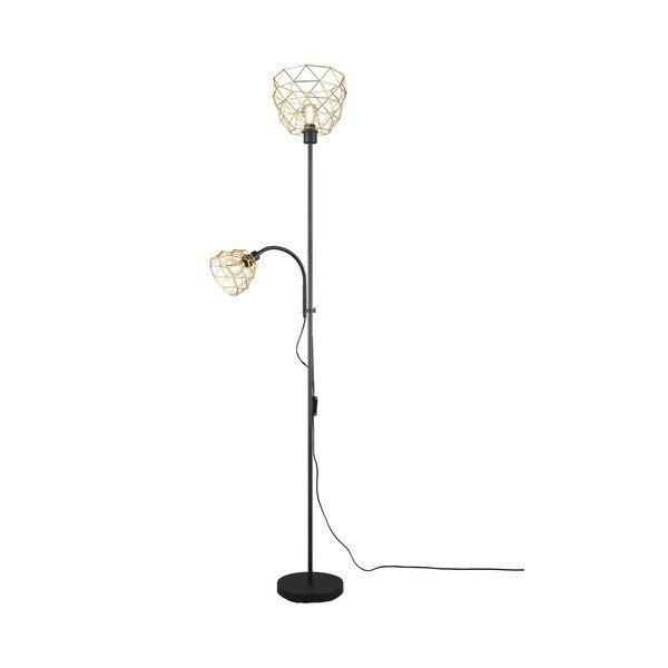 Lampadar negru/auriu cu abajur din metal (înălțime 180 cm) Haval – Reality-image-3