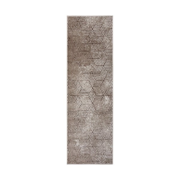 Covor tip traversă Hanse Home Lux Polygon, 70x300 cm, maro