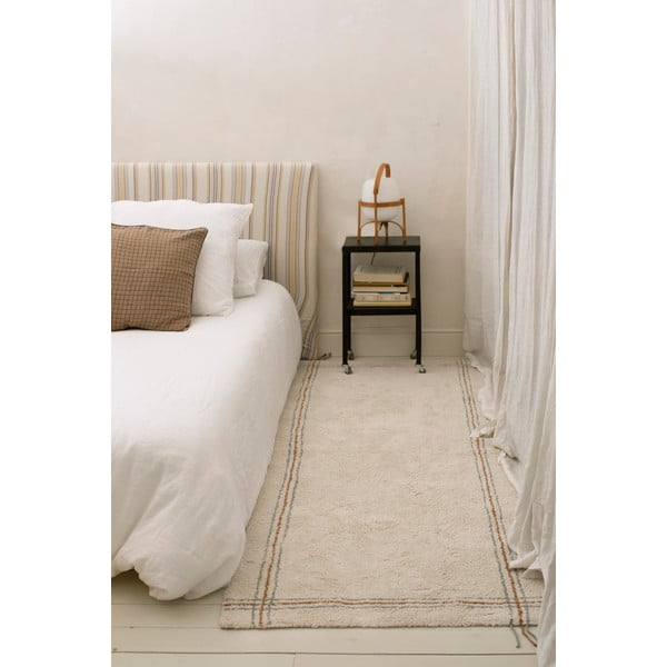 Covor tip traversă crem lavabil/țesut manual din bumbac 80x230 cm Cuisine Natural – Lorena Canals-image-1