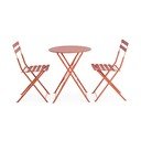 Set de dining pentru grădină teracotă din oțel pentru 2 persoane Austin – Bizzotto