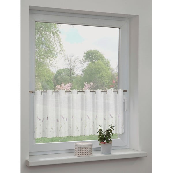 Perdea albă 135x45 cm Lavender – Sehlbach-image-1