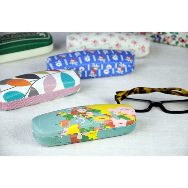 Toc pentru ochelari cu lavetă de curățare Rex London World Map-image-1