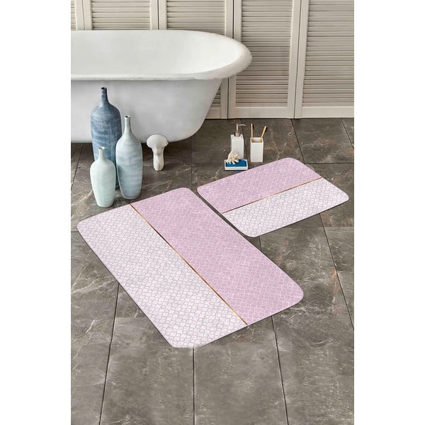 Covorașe de baie roz 2 buc. 60x100 cm – Mila Home-image-3