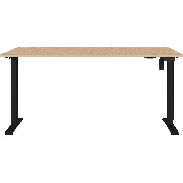 Birou reglabil cu blat cu aspect de lemn de stejar cu înălțime ajustabilă electric 80x160 cm Boras – Germania-image-1