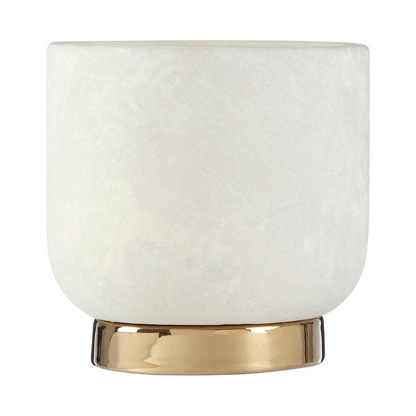 Ghiveci din gresie ceramică Premier Housewares Callie, ø 16 cm, alb - auriu-image-1