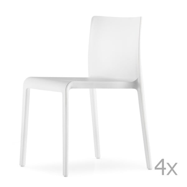 Set 4 scaune Pedrali Volt, alb