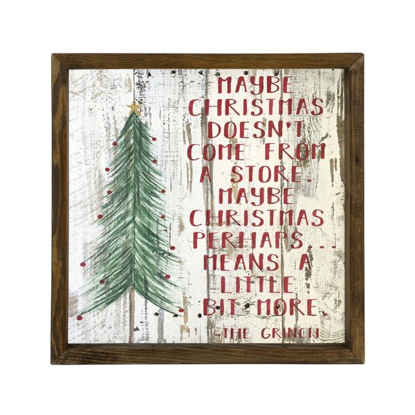 Tablou în ramă de lemn de pin Christmas Story, 34 x 34 cm-image-1