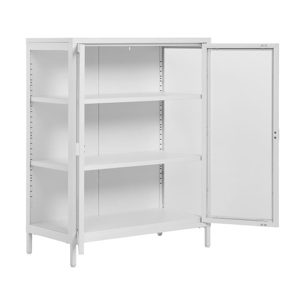 Vitrină albă din metal 80x101 cm Brisbane – House Nordic-image-2