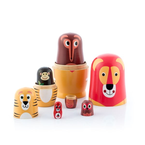 Păpuși din lemn matryoshka în formă de animale InnovaGoods-image-2