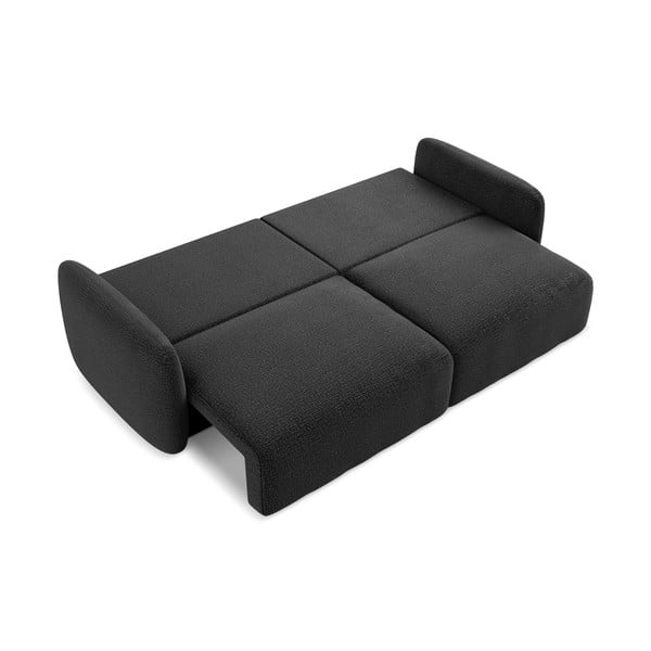 Canapea neagră extensibilă/cu spațiu de depozitare 238 cm Kalena – Makamii-image-4