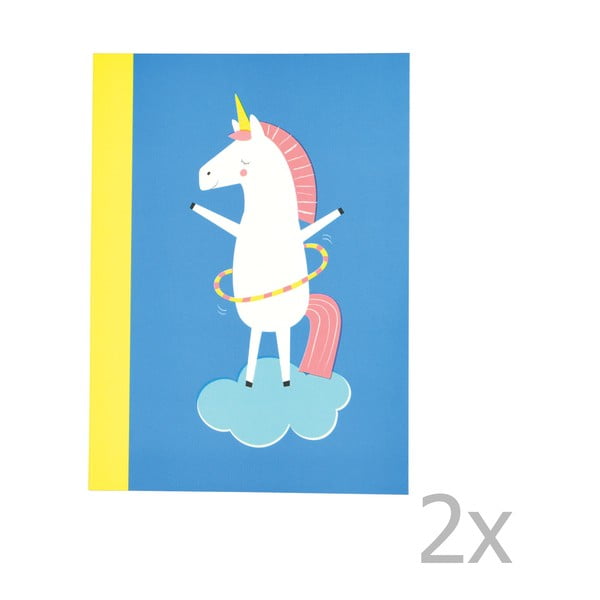 Set 2 caiete dictando cu model cu unicorn Rex London Magical Unicorn