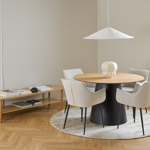 Scaun de sufragerie crem tapițat Bonita – Actona-image-1