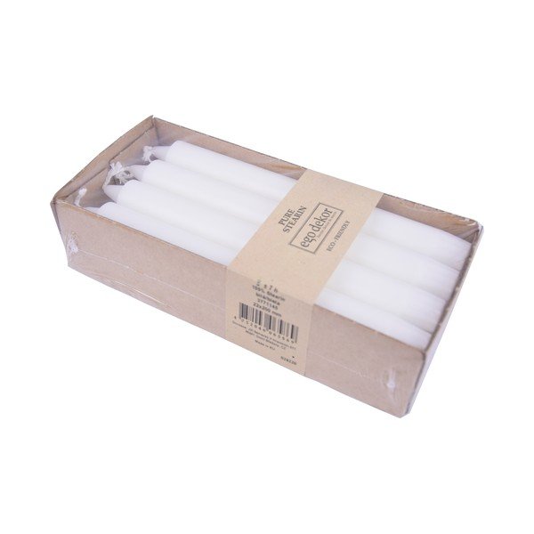 Set 8 lumânări lungi Ego Dekor ED, timp de ardere 7 h, alb-image-2