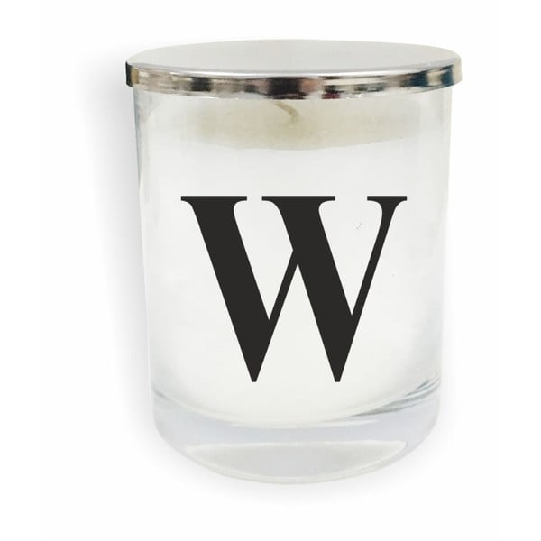 Lumânare North Carolina Scandinavian Home Decors Monogram Glass Candle W, alb - negru