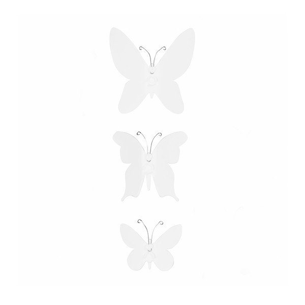 Set 9 decorațiuni 3D de perete Umbra Butterflies, alb-image-2