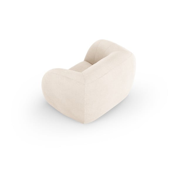 Fotoliu crem cu tapițerie din stofă bouclé Essen – Cosmopolitan Design-image-3