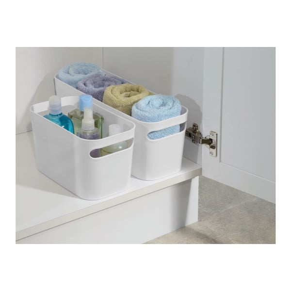 Coș de depozitare iDesign Una, 25,5 x 15,5 cm, alb-image-1