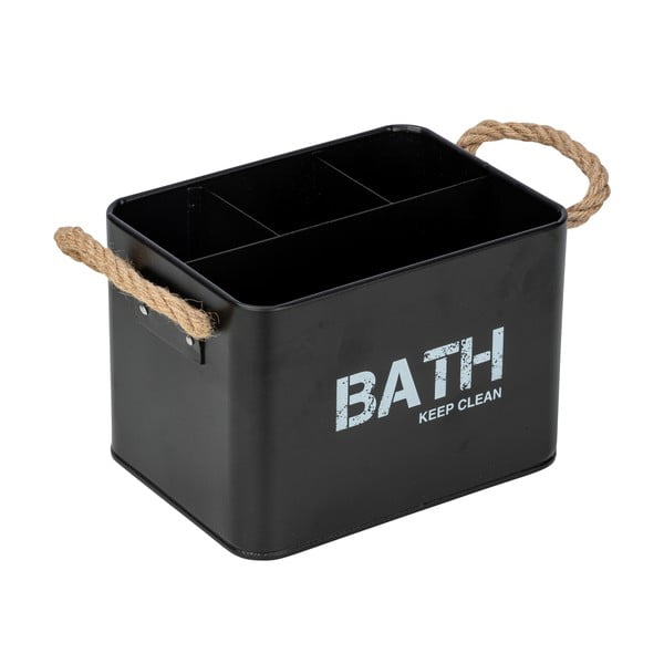 Organizator cu 4 compartimente pentru baie Wenko Gara, negru-image-4