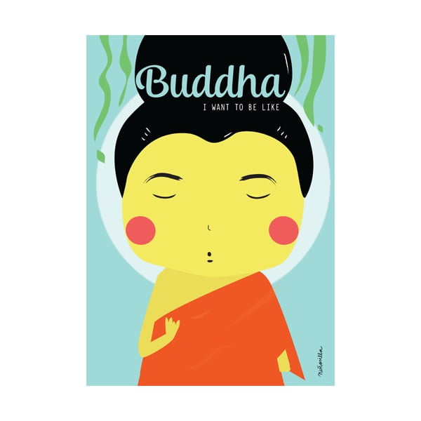 Poster NiñaSilla Buddha, 21 x 42 cm
