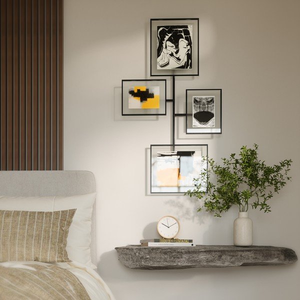 Ramă foto negru-lucios de agățat din metal/din sticlă 57x99 cm Flute – Umbra-image-4