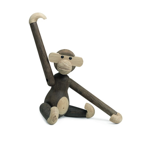 Statuetă din lemn masiv de stejar Kay Bojesen Denmark Monkey-image-2