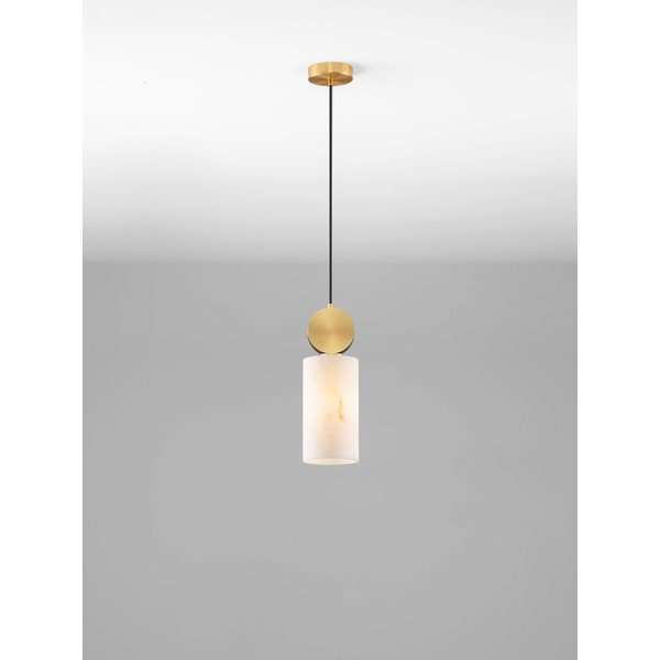 Lustră crem/alămie cu aspect de piatră ø 12 cm Maru – Nova Luce-image-4