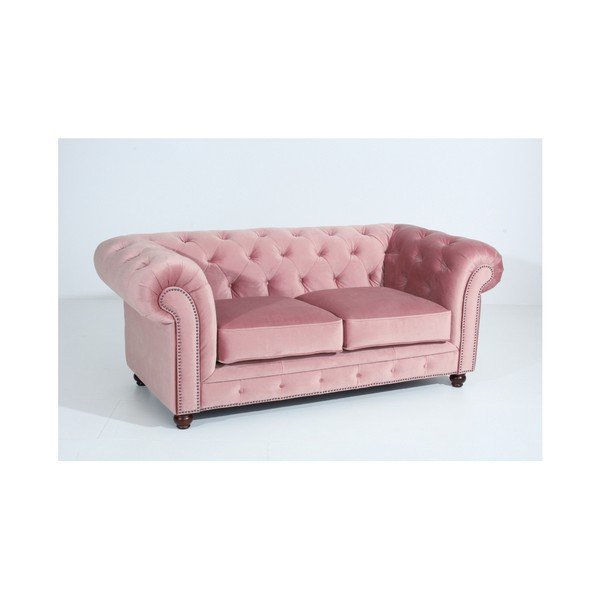 Canapea Max Winzer Orleans Velvet, 196 cm, roz-image-1