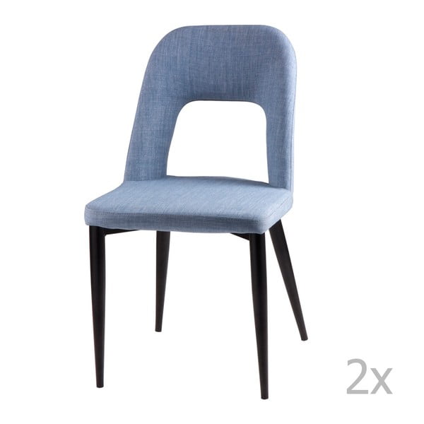 Set 2 scaune sømcasa Anika, albastru deschis