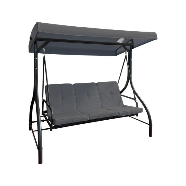 Balansoar de grădină gri din metal Paris – Rojaplast-image-2