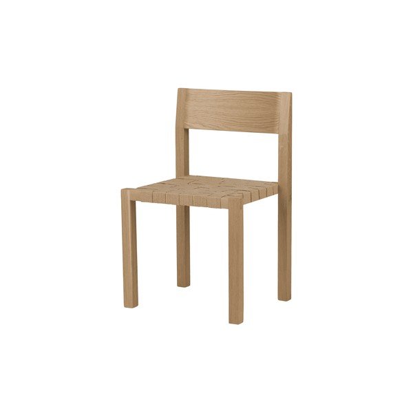 Scaun de dining în culoare naturală stivuibil din lemn de stejar Toli – noo.ma