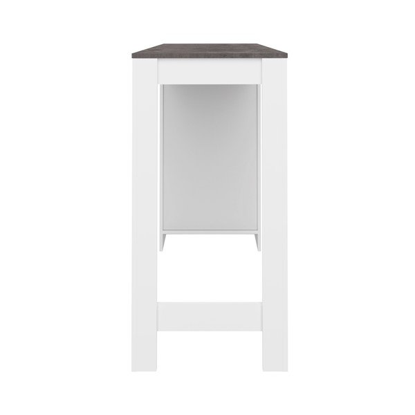 Masă de bar cu blat cu aspect de lemn de beton 50x115 cm Aravis – TemaHome-image-4