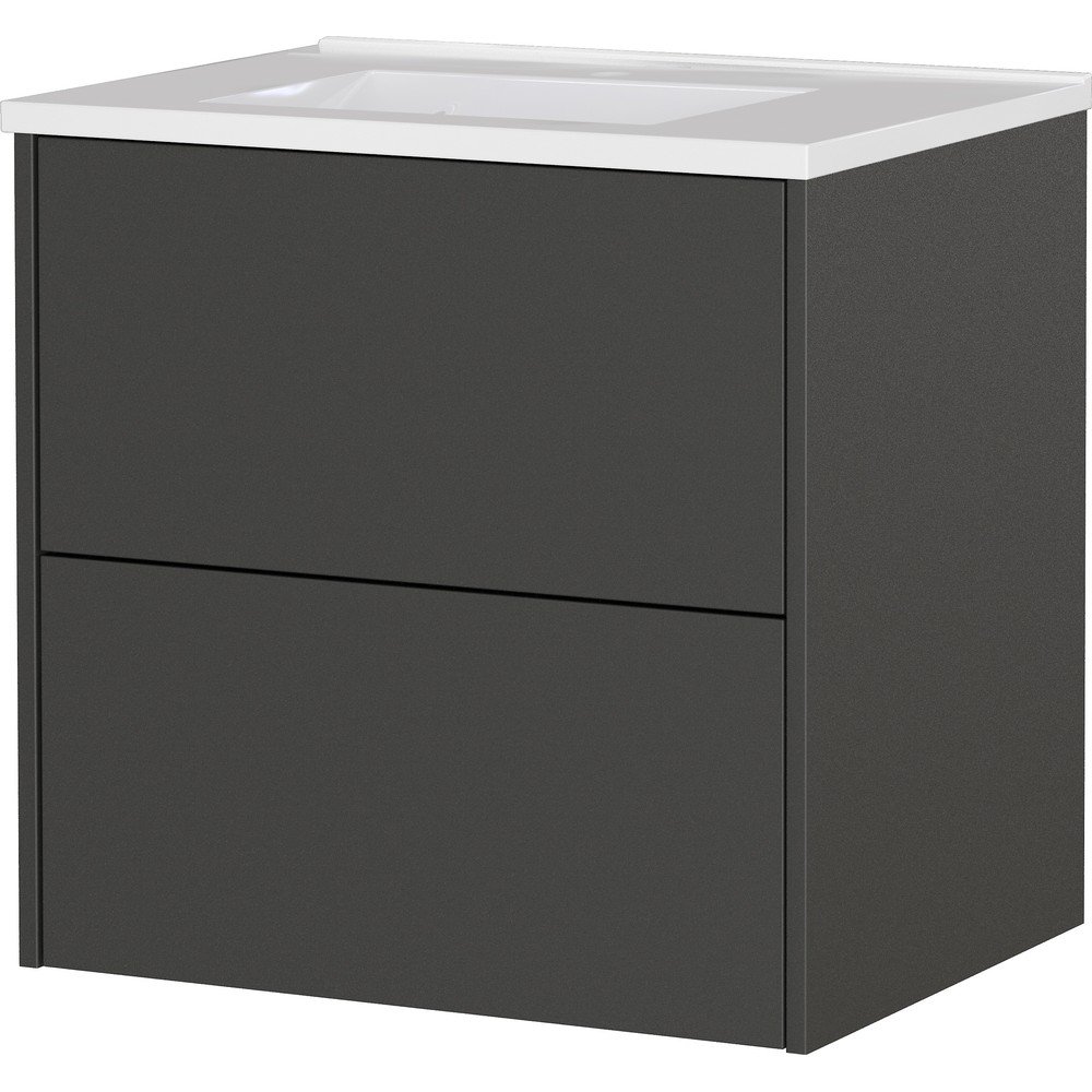 Dulap sub chiuvetă gri antracit suspendat cu aspect mat 61x61 cm Bodera – Germania