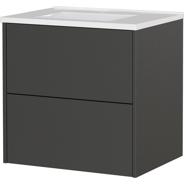 Dulap sub chiuvetă gri antracit suspendat cu aspect mat 61x61 cm Bodera – Germania