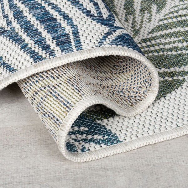 Covor pentru exterior și interior verde/albastru 200x290 cm Bella Leaf – Flair Rugs-image-2